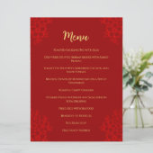 Menu Logo floral rouge mariage chinois double bonheur M (Debout devant)