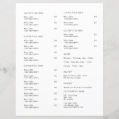 Menu Logo van restaurant met Catering minimalist (Achterkant)