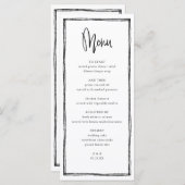 Menu Long Mariage Français manuscrit (Devant / Derrière)