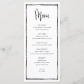Menu Long Mariage Français manuscrit (Devant)