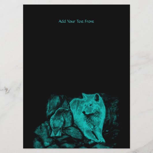 Menu Loup et corbeau dans la nuit (Devant)