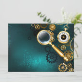 Menu Loupe en style Steampunk (Debout devant)