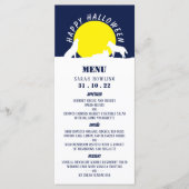 Menu Loups au clair de lune, Bonne Halloween (Devant)