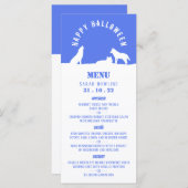 Menu Loups en neige, Happy Halloween (Devant / Derrière)