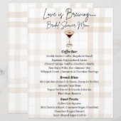 Menu Love is Brewing (Devant / Derrière)