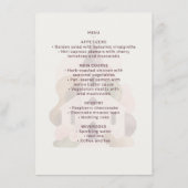 Menu Lovely Rustic Pink Tones Church Wedding (Dos)