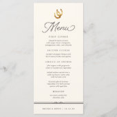 Menu Lucky in Love | Rustic Horseshoes Mariage (Devant)