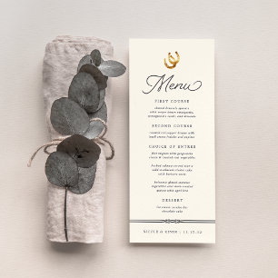 Menu Lucky in Love   Rustic Horseshoes Mariage