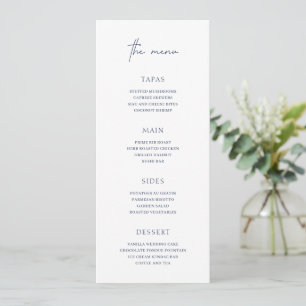 Menu Lucy Navy Bleu Classique Mariage élégant
