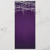 Menu Lumières à cordes blanches sur le violet royal (Dos)
