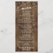 Menu Lumières Brown Rustiques, Typographie Élégante (Devant)