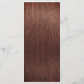 Menu Lumières de mariage en bois pour pot Mason à fleur (Dos)