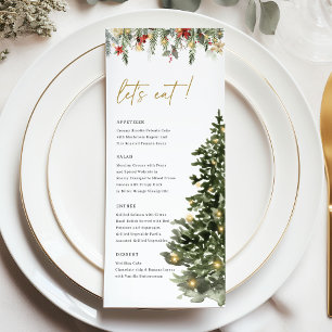 Menu Lumières de sapin de Noël pour mariage d'hiver de
