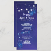 Menu Lumières rustiques de campagne mason jarres luciol (Devant / Derrière)