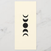 Menu Lunar Luxe Black & Cream Moon Mariage (Dos)