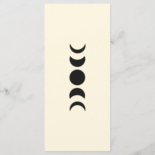 Menu Lunar Luxe Black & Cream Moon Mariage (Dos)