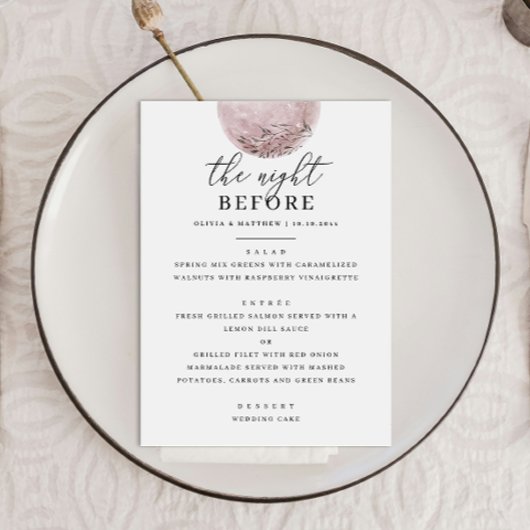 Menu Lune céleste | Soirée de répétition