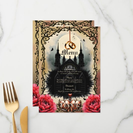 Menu Lune gothique – Amour éternel sous le ciel de minu (Devant/Arrière en situation)