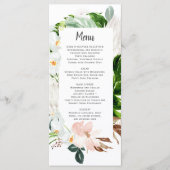 Menu Lush Paradise Mariage floral tropical (Devant)