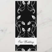 Menu Luxe Black Swirls Damask (Dos)