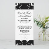 Menu Luxe Black Swirls Damask (Debout devant)