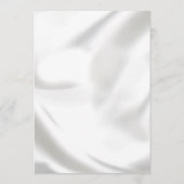 Menu Luxe Éternel Moderne Texture Mariage Chic Blanc (Dos)