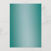 Menu Luxe Turquoise Turquoise Silver Parties scintillan (Dos)
