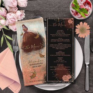 Menu Luxueux et Miroitant de Cuivre pour Quinceañe