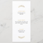Menu Luxueux White Gold Christmas Dinner Menu (Dos)