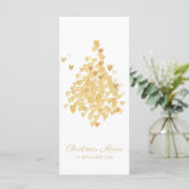 Menu Luxueux White Gold Christmas Dinner Menu (Debout devant)