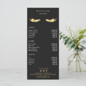 Menu Luxury Black and Gold Salon Price List (Debout devant)