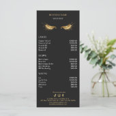 Menu Luxury Black and Gold Salon Price List (Debout devant)