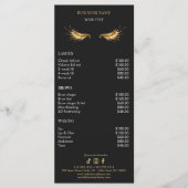 Menu Luxury Black and Gold Salon Price List (Devant)
