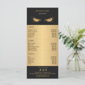 Menu Luxury Black and Gold Salon Price List (Debout devant)