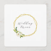 Menu Luxury White Rose Floral Frame  (Devant)