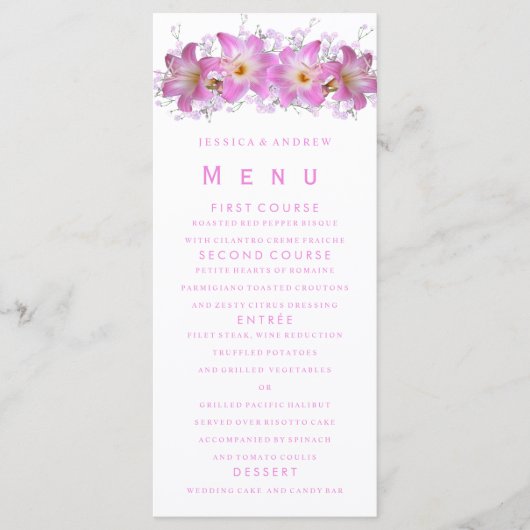 Menu Lys Belladone Romantiques (Devant)