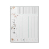 Menu & maaltijdpaneelpad notitieblok (Gedraaid)