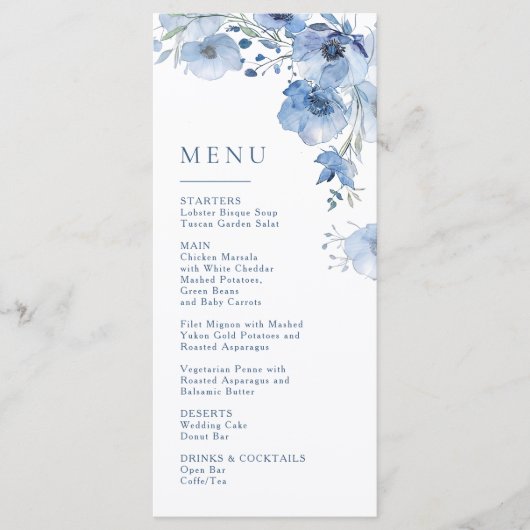 Menu Magnolia Beaux-Arts Floral (Devant)