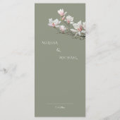 Menu Magnolia Beaux-Arts Floral (Dos)