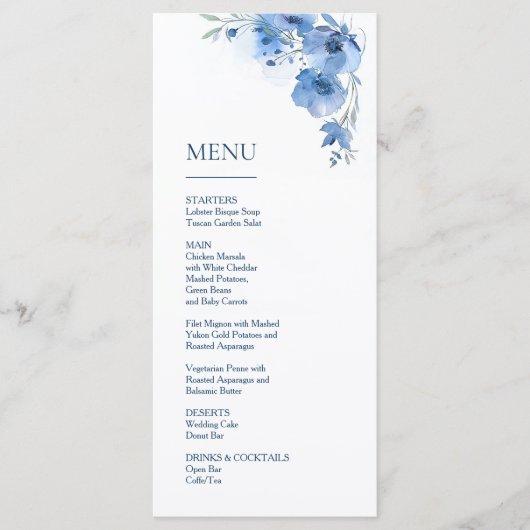 Menu Magnolia Fine Art Floral (Devant)