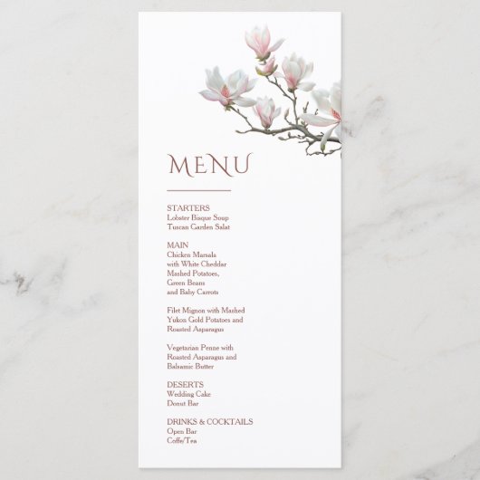 Menu Magnolia Fine Art Floral (Devant)
