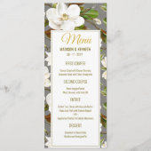 Menu Magnolia Floral Mariage (Devant)