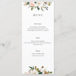 Menu Magnolia Floral Wedding