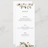 Menu Magnolia Floral Wedding (Voorkant / Achterkant)