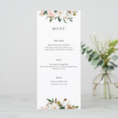 Menu Magnolia Floral Wedding (Staand voorkant)