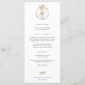 Menu Magnolia Gold Table Setting Mariage (Devant)