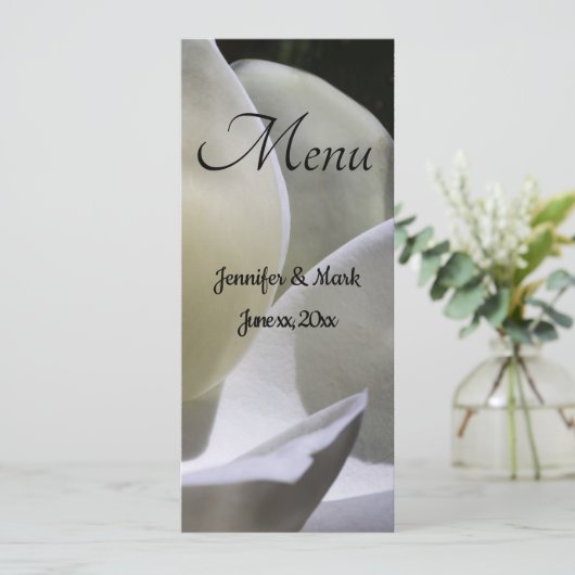 Menu Magnolia Mariage Blanc (Debout devant)