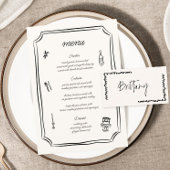 Menu Main fantaisiste tirée Mariage français