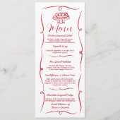 Menu Main lunaire mariage dessinée en français illustré (Devant)