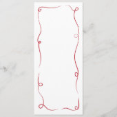 Menu Main lunaire mariage dessinée en français illustré (Dos)